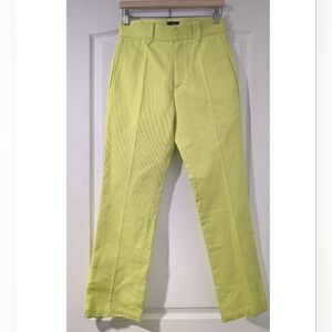 New! Noah NY | Made in Italy Lime Green Cotton Trousers
